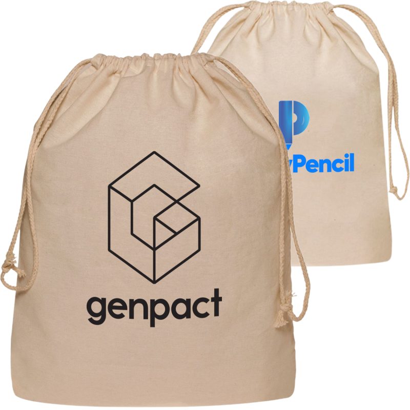 Custom Cinch Up Bags Cotton Drawstring Backpacks