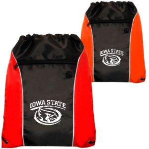 Custom Cinch Up Drawstring Backpack Two Side Mesh w/ Front Zipper Pocket