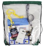 Custom Clear Backpack - See Through Drawstring Backpack Clear Bag (15" x 18") - 2