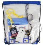 Custom Clear Backpack - See Through Drawstring Backpack Clear Bag (15" x 18") - 6