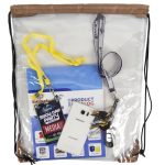 Custom Clear Backpack - See Through Drawstring Backpack Clear Bag (15" x 18") - 9