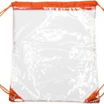 Custom Clear Cinch Up Bag Drawstring Plastic Backpacks - 3
