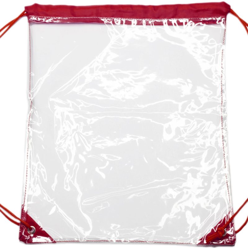 Custom Clear Cinch Up Bag Drawstring Plastic Backpacks - 4