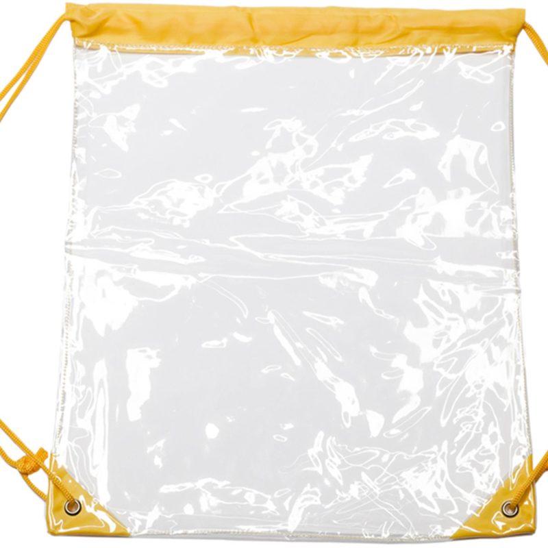 Custom Clear Cinch Up Bag Drawstring Plastic Backpacks - 5