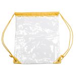Custom Clear PVC Drawstring Backpack w/Matching Drawstring (14" x 17") - 3