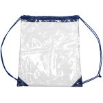 Custom Clear PVC Drawstring Backpack w/Matching Drawstring (14" x 17") - 4