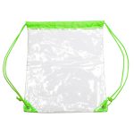 Custom Clear PVC Drawstring Backpack w/Matching Drawstring (14" x 17") - 5