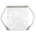 Custom Clear PVC Drawstring Backpack w/Matching Drawstring (14" x 17") - 6
