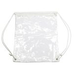 Custom Clear PVC Drawstring Backpack w/Matching Drawstring (14" x 17") - 7