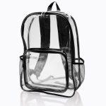 Custom Clear Plastic Backpack w/Mesh Pocket (13"x18") - 1