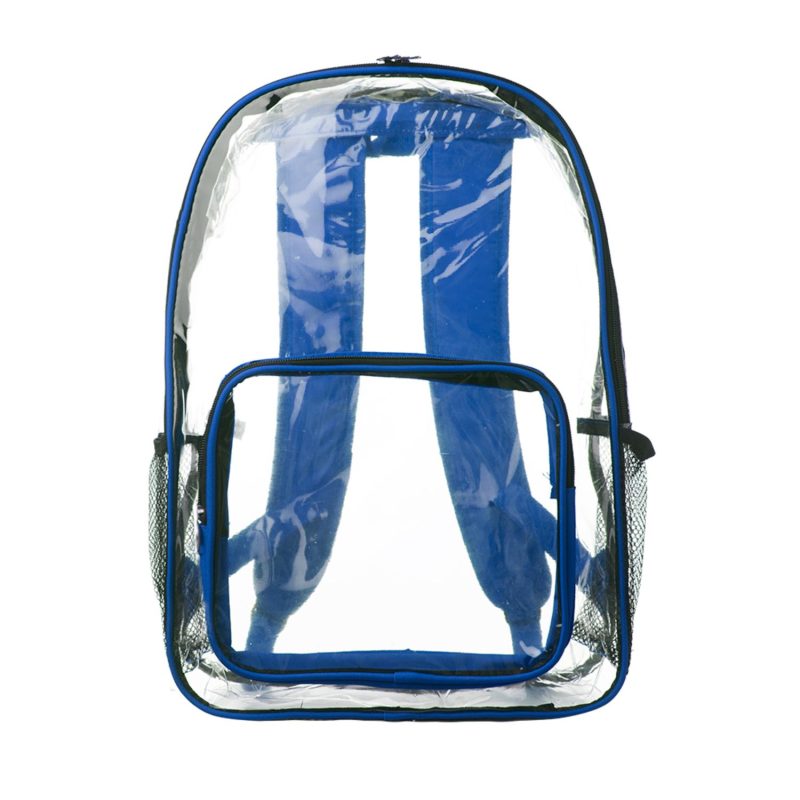 Custom Clear Plastic Backpack w/Mesh Pocket (13"x18") - 2