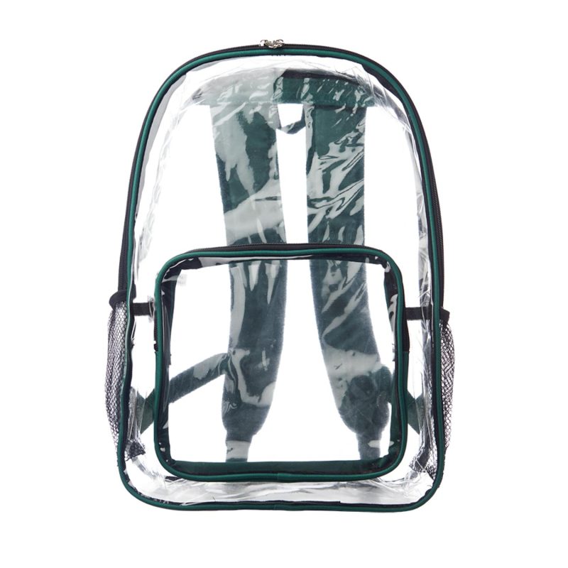 Custom Clear Plastic Backpack w/Mesh Pocket (13"x18") - 3