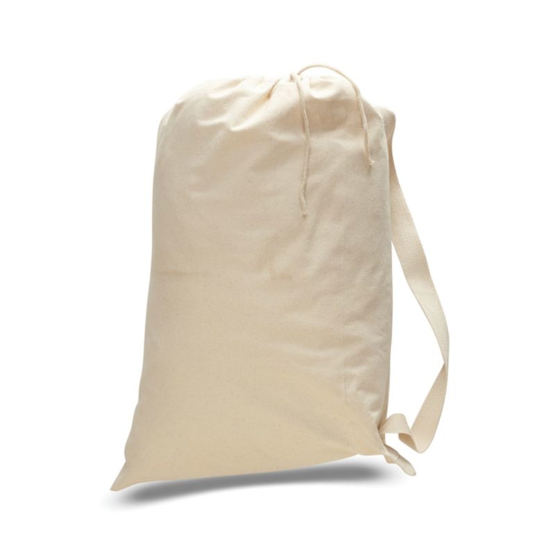 Custom Cotton Canvas Drawstring Bag USA Decorated - 1