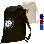 Custom Cotton Canvas Drawstring Bag USA Decorated