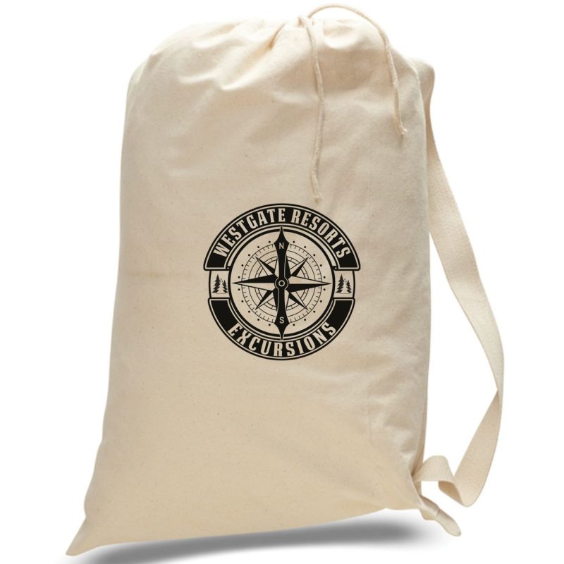 Custom Cotton Canvas Drawstring Bag USA Decorated - 7