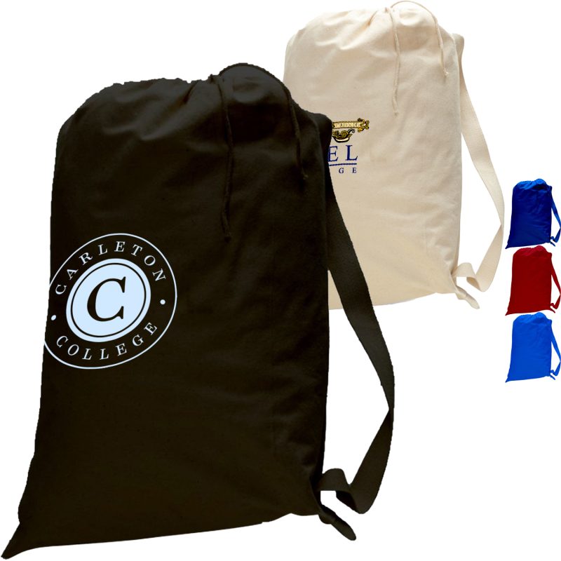 Custom Cotton Canvas Drawstring Bag USA Decorated