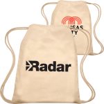 Custom Cotton Cinch Up Bag Lightweight Drawstring Backpacks