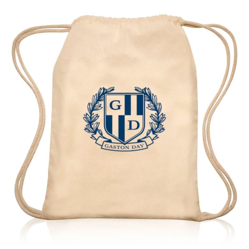 Custom Cotton Cinch Up Bag Lightweight Drawstring Backpacks - 2