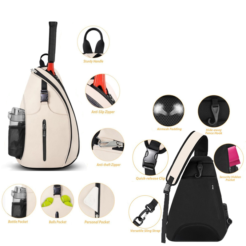 Custom Crossbody Backpack For Pickleball Tennis And Racketball - 1