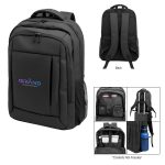 Custom Deluxe Executive Grid Rpet Laptop Backpack - 1