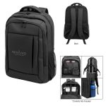 Custom Deluxe Executive Grid Rpet Laptop Backpack - 3
