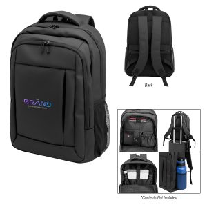 Custom Deluxe Executive Grid Rpet Laptop Backpack