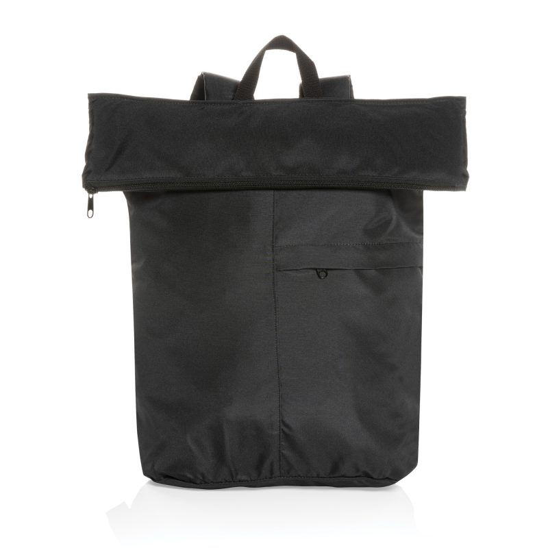Custom Dillon AWARE rPET Lightweight Foldable Backpack - Black - 1
