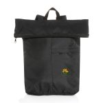 Custom Dillon AWARE rPET Lightweight Foldable Backpack - Black