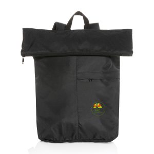 Custom Dillon AWARE rPET Lightweight Foldable Backpack - Black