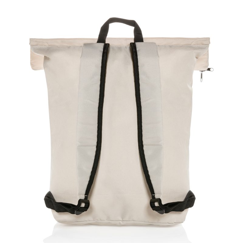 Custom Dillon AWARE rPET Lightweight Foldable Backpack - Off White - 3