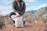 Custom Dillon AWARE rPET Lightweight Foldable Backpack - Off White - 8