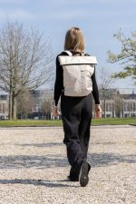 Custom Dillon AWARE rPET Lightweight Foldable Backpack - Off White - 9
