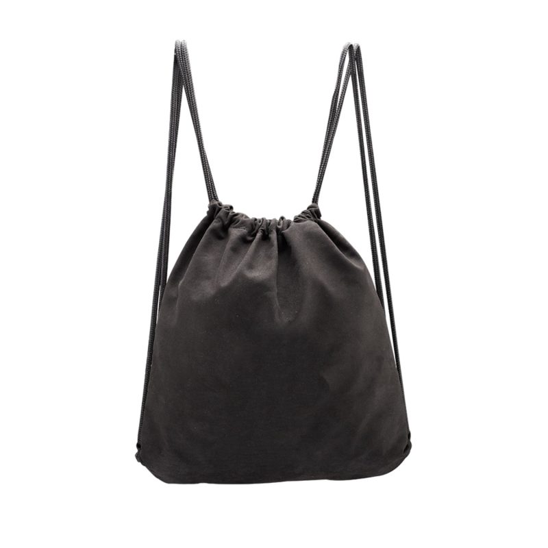 Custom Drawstring Milan Suede Backpacks (14" x 15.5") - 3