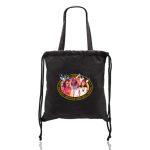 Custom Drawstring Milan Suede Backpacks (14" x 15.5") - 4