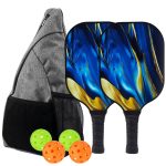 Custom Fiberglass Pickleball Racket & Ball Set w/ Backpack