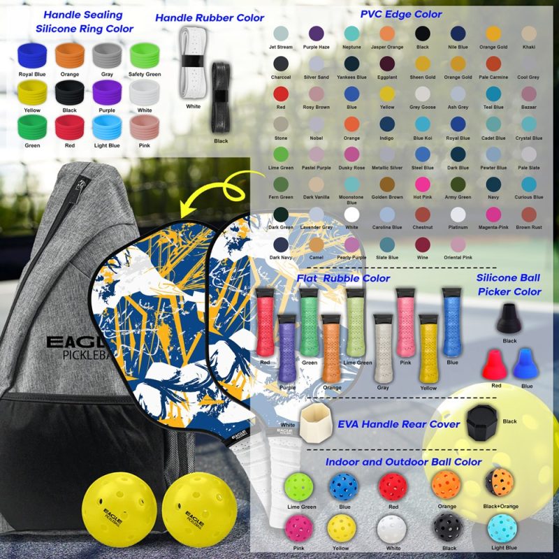 Custom Glass Fiber Pickleball Set w/ Backpack - 2