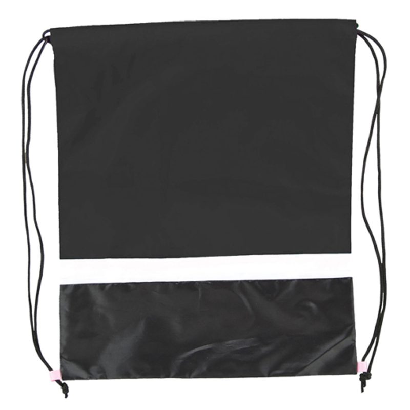 Custom Gym Dual Color Team Bags Three-Tone Drawstring Backpack (15" x 18") - 2