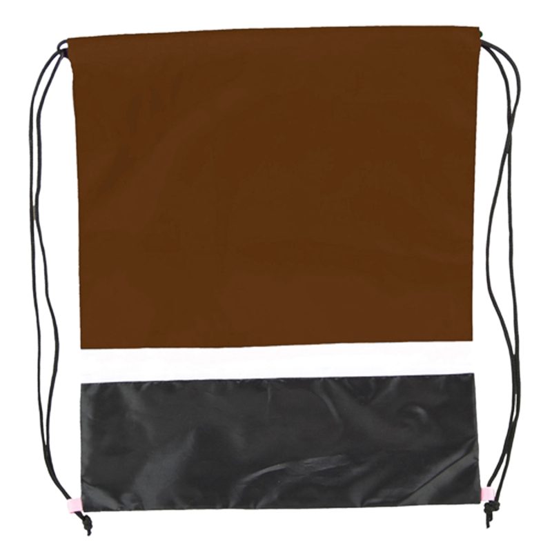 Custom Gym Dual Color Team Bags Three-Tone Drawstring Backpack (15" x 18") - 3