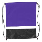 Custom Gym Dual Color Team Bags Three-Tone Drawstring Backpack (15" x 18") - 4