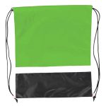 Custom Gym Dual Color Team Bags Three-Tone Drawstring Backpack (15" x 18") - 5