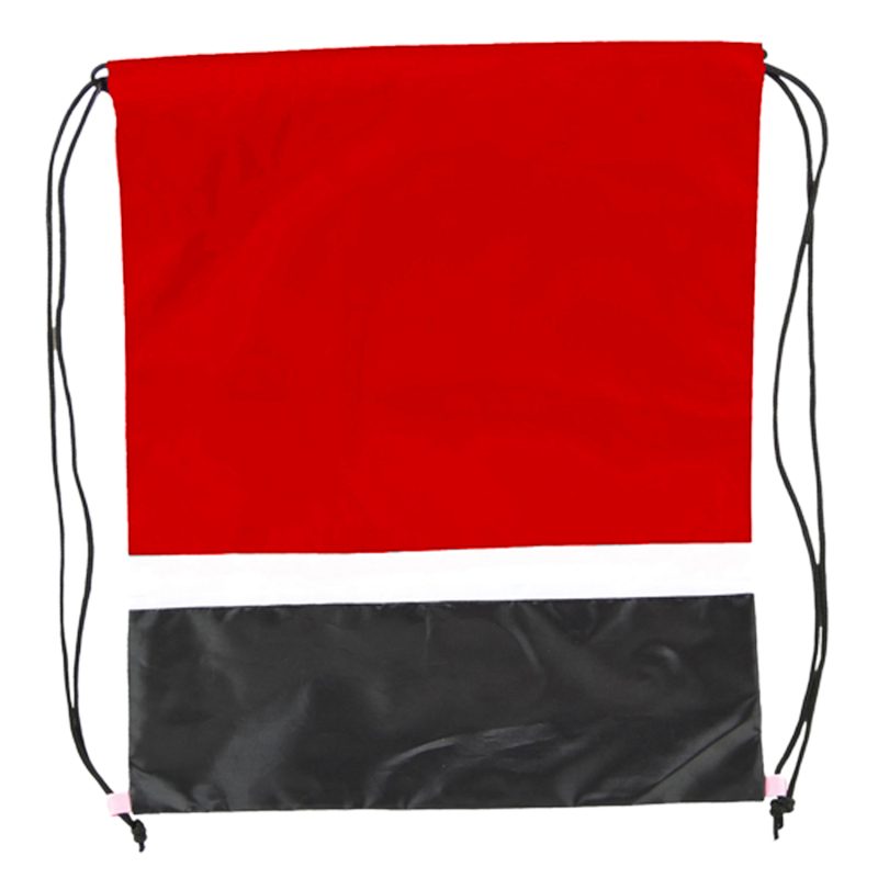Custom Gym Dual Color Team Bags Three-Tone Drawstring Backpack (15" x 18") - 7