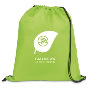 Custom Heavy Duty 210D Polyester Drawstring Cinch Up Backpack (14" x 17")