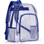 Custom Heavy Duty Clear PVC Transparent Backpack (16.5"x14"x5.3") - 1