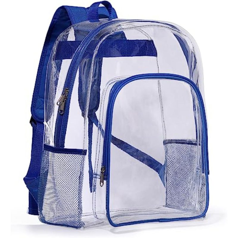 Custom Heavy Duty Clear PVC Transparent Backpack (16.5"x14"x5.3") - 1