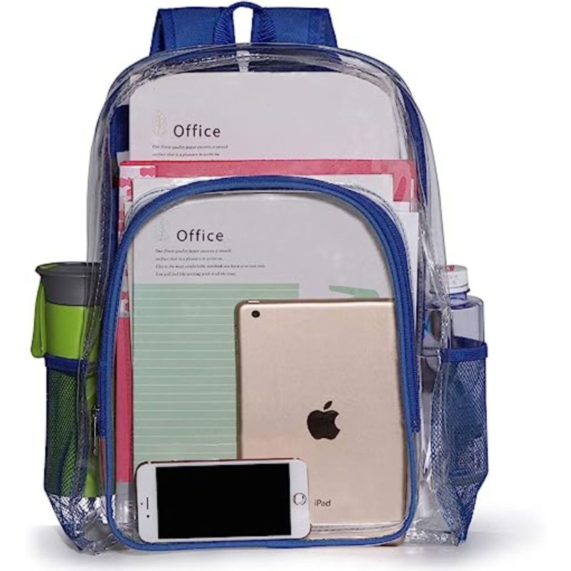 Custom Heavy Duty Clear PVC Transparent Backpack (16.5"x14"x5.3") - 2