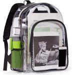 Custom Heavy Duty Clear PVC Transparent Backpack (16.5"x14"x5.3") - 3