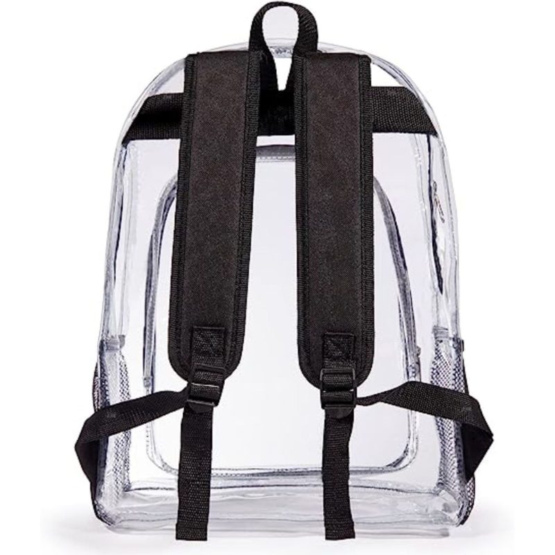 Custom Heavy Duty Clear PVC Transparent Backpack (16.5"x14"x5.3") - 6