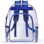 Custom Heavy Duty Clear PVC Transparent Backpack (16.5"x14"x5.3") - 7