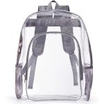 Custom Heavy Duty Clear PVC Transparent Backpack (16.5"x14"x5.3") - 8