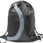 Custom Heavy Duty Drawstring Cinch Up Side Mesh Pocket Backpack (15" x 18") - 4